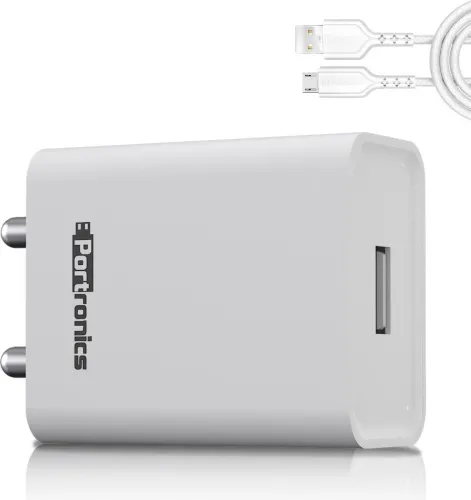 Image of Portronics 12W 2.4 A Wall Charger for Mobile with Cable 