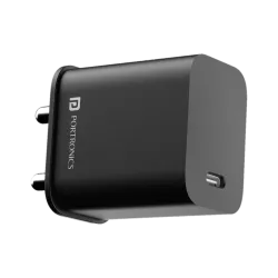 Portronics 20 W PD 3 A Wall Charger for Mobile