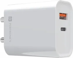 Portronics 20W 3A Wall Charger (White)