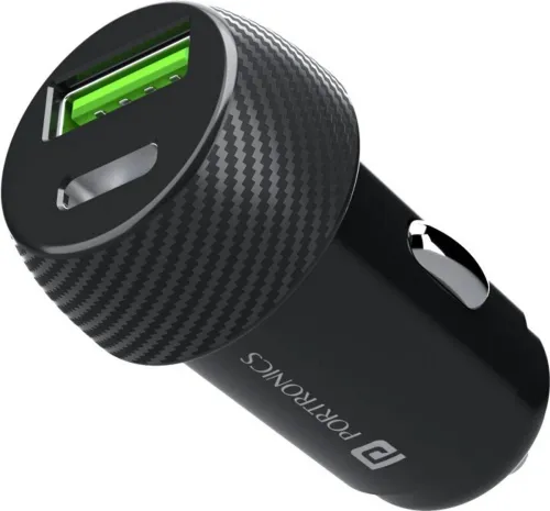 Image of Portronics 20 W Turbo Car Charger  (Black)