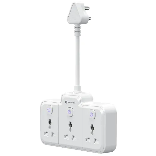 Image of Portronics 2500W Power Plate Nano 3-in-1 Power Extender with 3 Universal Sockets