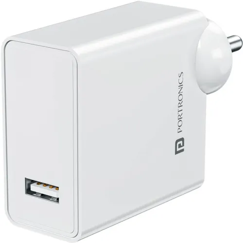 Image of Portronics 25 W SuperVOOC 3 A Wall Charger for Mobile (White)
