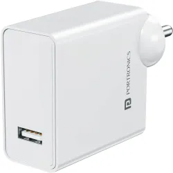 Portronics 25 W SuperVOOC 3 A Wall Charger for Mobile (White)