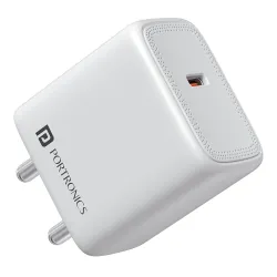 Portronics 40W Adapto 40AVS GaN Type C Fast Charger, AVS & PPS Technology