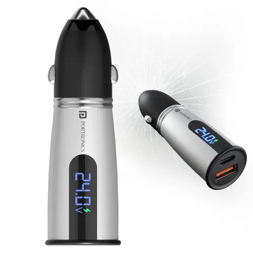 Image of Portronics Car Power Armour 55.5W Fast Car Charger 