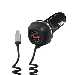 Portronics 71W Fast Car Charger with 33W Type-C Cable