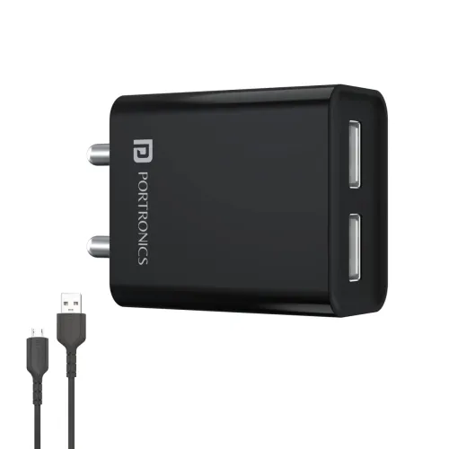 Image of Portronics Adapto 66 2.4A 12w Dual USB Port 