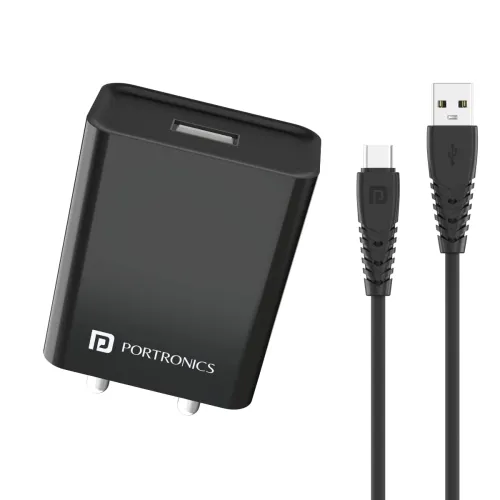 Image of Portronics Adapto 62C 12W Fast Charger + 1M Type-C Cable