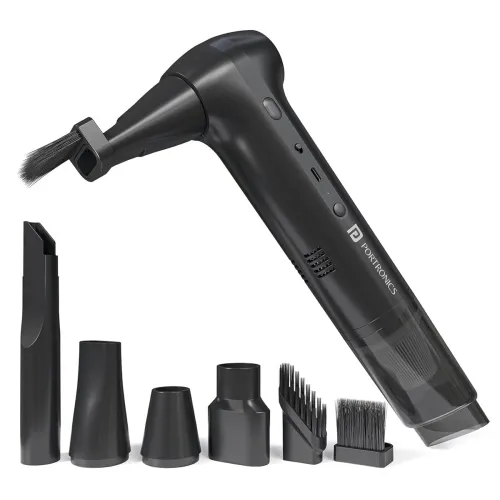 Image of Portronics AirCop 2-in-1 Cordless Vacuum & Air Blower with Dual BLDC Motors, 16000Pa Suction, 130000 RPM Airflow, Type-C