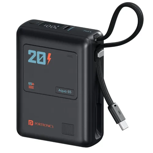 Image of Portronics Aqua 65, 65 W Compact Pocket Size Power Bank