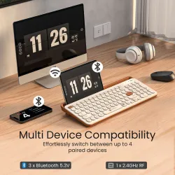 Portronics Bubble 3.0 Wireless Bluetooth Rechargeable Keyboard