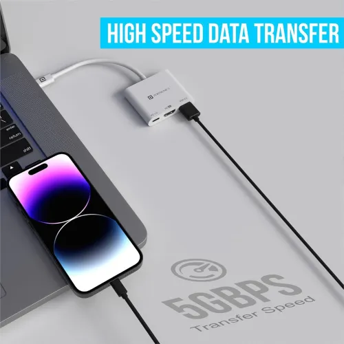 Image of Portronics C-Konnect USB-C HDMI Adapter 3-in-1