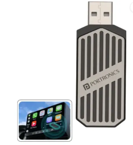 Image of Portronics v5.0 Car Bluetooth Device with Audio Receiver (Black)