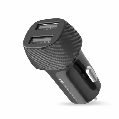Image of Portronics Car Power 5 12W Fast Car Charger Comes with Micro USB Cable (Black)