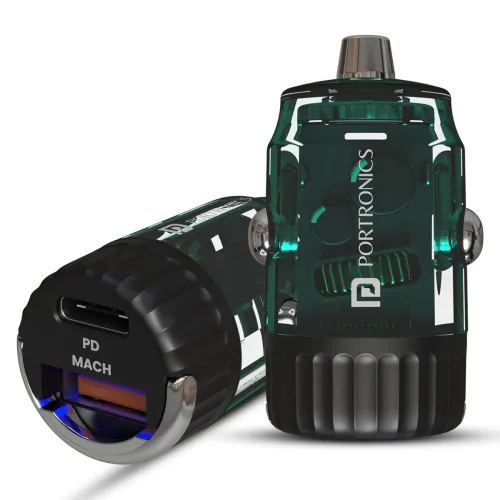 Image of Portronics Car Power View 36W Car Charger (18W USB Type-A & 36W Type-C)