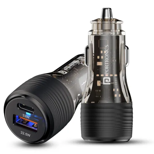 Image of Portronics Car Power View Plus 55.5W Transparent Car Charger
