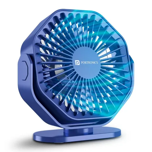 Image of Portronics Chill On, Mini Type-C Powered Table & Hanging Fan,
