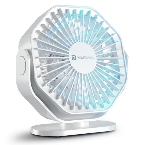 Image of Portronics Chill On Mini Type-C Table & Hanging Fan