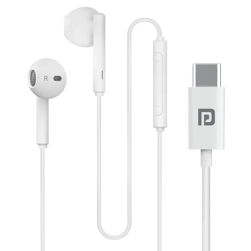Image of Portronics Conch Theta C in Ear Type C Wired Earphones with in Line HD Mic, Powerful Audio, 14.2mm Driver, Unique Earbud