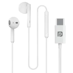 Portronics Conch Theta C in Ear Type C Wired Earphones with in Line HD Mic, Powerful Audio, 14.2mm Driver, Unique Earbud