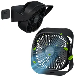 Portronics CoolCube Mini, 2-in-1 Desktop & Wall Fan  2000mAh Battery