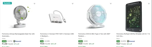 Image of Portronics Gadgets & Computer accessories up to 85% Discount