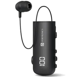 Portronics Harmonics Klip 7 Retractable Bluetooth Calling Earphone