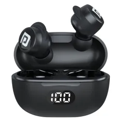 Portronics Harmonics Twins S5 Smart TWS in Earbuds with LED Display, 15Hrs Playtime, Bluetooth 5.3V, Music & Game Modes,