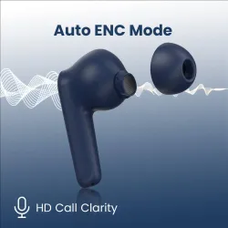 Portronics Harmonics Twins S10 Earbuds With Game/Music/Bass/Mode,30H Playtime,BT5.3V, Smart Bluetooth Headset (Blue, In 