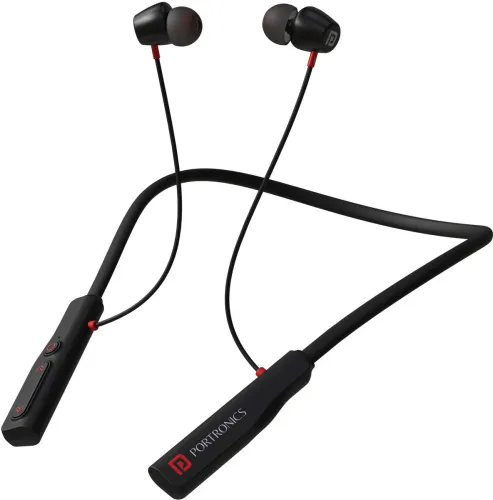 Image of Portronics Harmonics Z11 Bluetooth in Ear Earphones,35Hrs Playback,Magnetic Earbuds(ON/OFF) Bluetooth Headset (Black, In