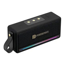 Portronics Harmony Mini 25W HD Premium Portable Bluetooth Speaker with Subwoofer, EQ Adjustment, 6 Hours Playtime, in-Built Mic,TWS Mode,RGB Lights, Bluetooth V5.3, Type C Fast Charging(Blac...