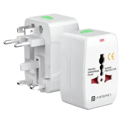Portronics Juicemate Go Universal Travel Adapter with 6A AC Socket Output,Universal AC Socket, All in One International Travel Fast Charging Adapter,Suitable for 180+ Countries US,UK,EU,AUS,...