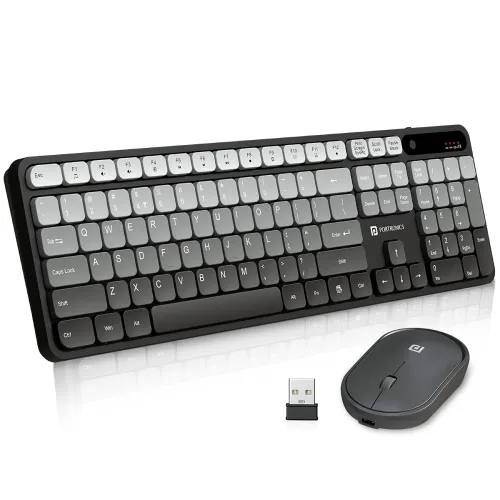 Image of Portronics Key11 Combo Rechargeable Wireless Keyboard and Mouse Set