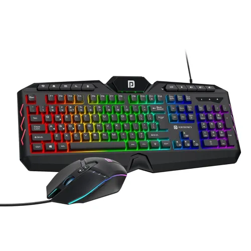 Image of Portronics Ki-Pad 5 Wired Gaming Keyboard Mouse Combo RGB Backlight