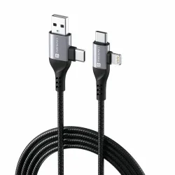 Portronics Konnect 4-in-1 Nylon Braided Cable