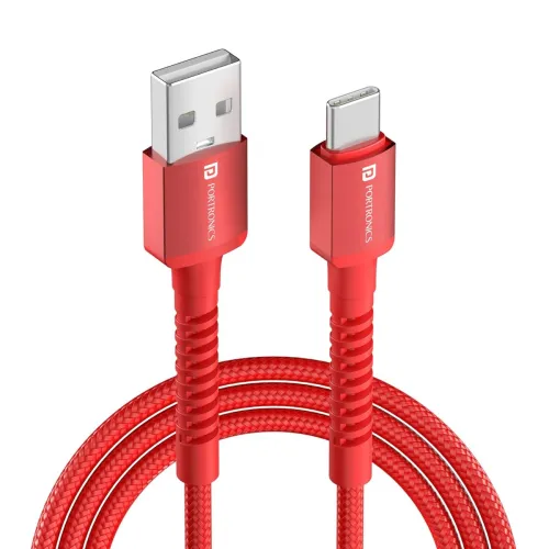 Image of Portronics Konnect X 60W 6A USB-A to Type C Fast Charging Cable With WARP/DASH/VOOC/SuperVOOC/FLASH Charging Support