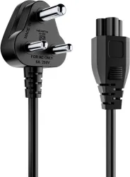 Portronics Power Cord 1.2 m Konnect G3 Laptop Power Cord,1.2m Long, Clover Leaf Shape for Laptop Charger (Compatible wit