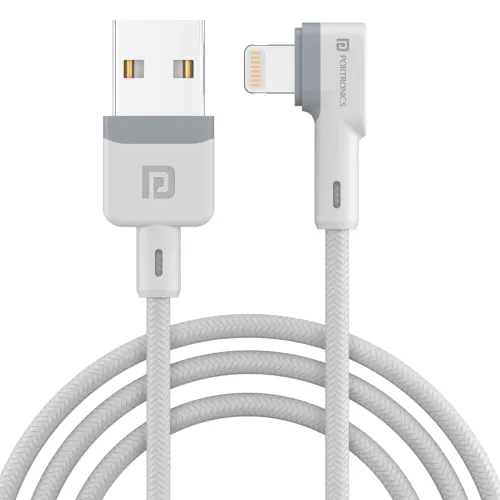 Image of Portronics Konnect L 1.2M POR-1401 Fast Charging 3A 8 Pin USB Cable with Charge & Sync Function (White)