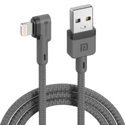 Portronics Konnect L 1.2m 8-Pin Fast Charging Cable – 3A, Grey