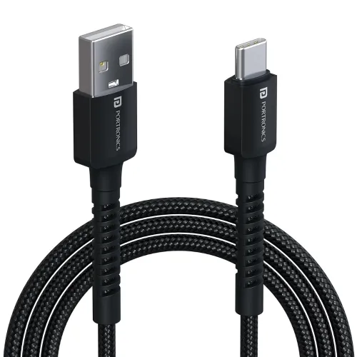 Image of Portronics Konnect X 3A Unbreakable Nylon Braided USB to Type C Fast Charging