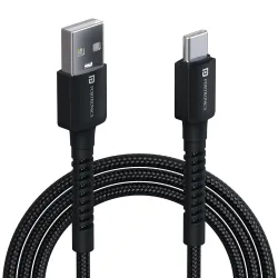 Portronics Konnect X 3A Unbreakable Nylon Braided USB to Type C Fast Charging
