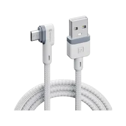 Portronics Micro USB Cable 3 A 1.2 m Konnect L (Compatible with All Phones, White, One Cable, USB Type A To Micro USB, 15 W)