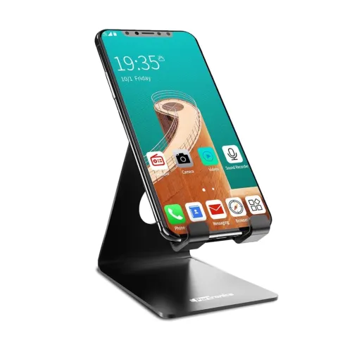 Image of Portronics MODESK Universal Mobile Holder Stand with Metal Body, Anti Skid Design, Light Weight for All Smartphones