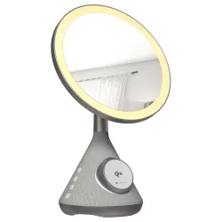 Portronics MOVO Wireless Charger + Bluetooth Speaker + LED Mirror (3-in-1)