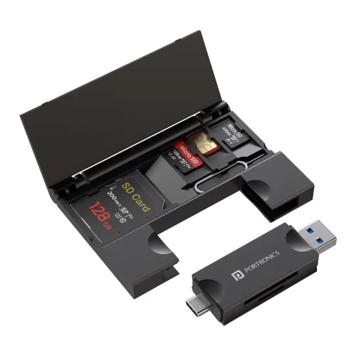 Image of Portronics Mport 30 Plus Card Reader with Storage Case 