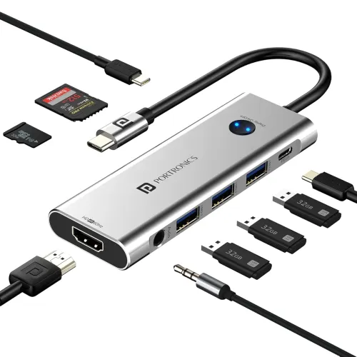Image of Portronics Mport One USB C Hub Dock