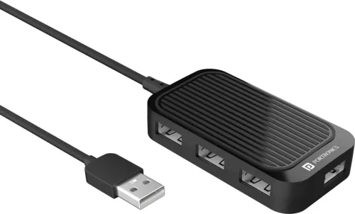 Image of Portronics Mport 4D MPORT4D, POR 1634 USB Hub (Black)
