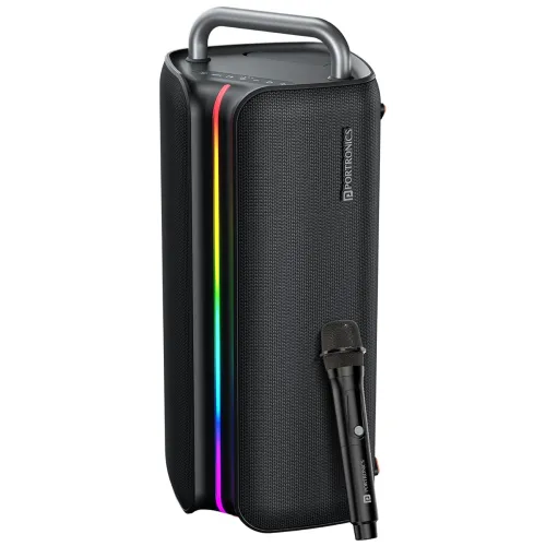 Image of Portronics Nebula X 150W Party Speaker with Wireless Karaoke Mic, 6 Hours Playtime, Bass Boost Technology