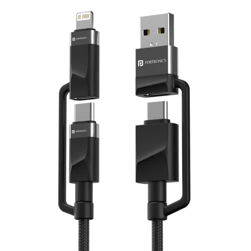 Image of Portronics Omnicord 60W 4-in-1 Fast Charging Cable