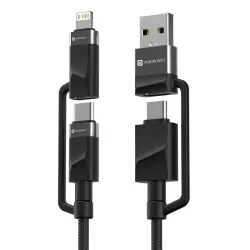 Portronics Omnicord 60W 4-in-1 Fast Charging Cable
